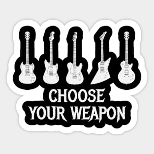 Choose Your Weapon Electric Guitars Lineup Sticker